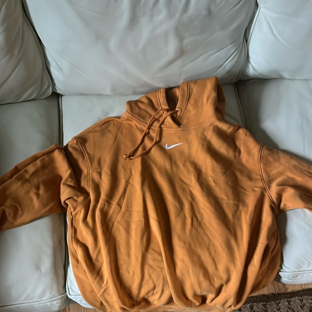 Nike hoodie, Orange, unisex size medium
